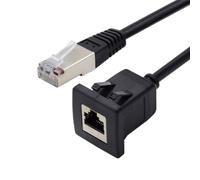 chenyang Cavo di prolunga di rete Ethernet LAN CAT6 RJ45 da maschio a femmina, impermeabile, antipolvere, per montaggio su pannello cruscotto dell'auto