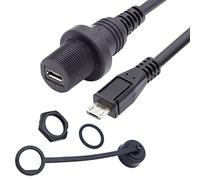 chenyang Cavo di prolunga micro USB a 5 pin da maschio a femmina, per cruscotto dell'auto, impermeabile, antipolvere