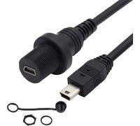 chenyang Cavo di prolunga mini USB a 5 pin da maschio a femmina, per cruscotto dell'auto, impermeabile, antipolvere