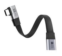 chenyang Cavo di prolunga USB C corto piatto da 7,87 pollici, supporta PD 240W/80Gbps/8K @60Hz Video/OTG, compatibile con Thunderbolt3/4 ad angolo retto di 90 gradi