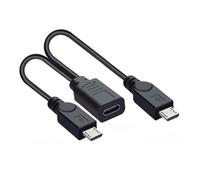 chenyang Cavo di ricarica multiplo USB C splitter USB C 1 a 2 cavo di prolunga micro USB supporta la ricarica simultanea di due dispositivi, 0,3 m