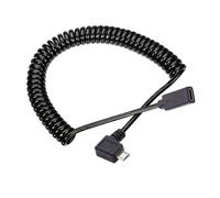 chenyang Cavo elastico a spirale Micro USB maschio a USB C femmina, cavo di prolunga dati per tastiera e mouse