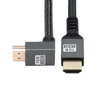chenyang Cavo HDMI 16 K, 2,0 m (6,56 piedi), HDMI 2.2 Ultra High Speed 96 Gbit/s, cavo intrecciato dorato, supporta 16 K a 60 Hz con DSC,8 K @120 Hz, HDR 10 +, HBR3, DSC 1.2a 90° verso l'alto