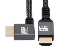 chenyang Cavo HDMI 16K da 2,0 m, HDMI 2.2 ad altissima velocità, 96 Gbps, placcato oro, cavo intrecciato supporta 16K a 60 Hz con DSC, 8K a 120 Hz, HDR 10+, HBR3, DSC 1.2a ad angolo retto di 90 gradi