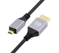 chenyang Cavo HDMI 2.1, da HDMI maschio a micro HDMI maschio, 8K a 60 Hz, 4K a 120 Hz, 48 Gbps, ultra alta velocità, placcato oro, 0,5 m, per TV, monitor, computer