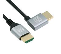 chenyang Cavo HDMI 2.1, HDMI maschio a maschio, 90 gradi angolato a sinistra, 8K @ 60Hz 4K @ 120Hz 48Gbps ultra alta velocità cavo placcato oro 1,0 m per TV, monitor, computer