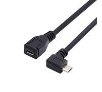 chenyang Cavo Micro USB Micro USB 2.0 Maschio a Femmina Cavo di prolunga dati ad angolo retto da 90 gradi 0,5M