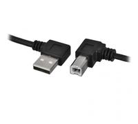 Chenyang Cavo per stampante e scanner USB 2.0 a USB tipo B, angolato a 90 gradi a sinistra, 0,5 m