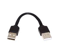ChenYang Cavo piatto corto USB 2.0, cavo di estensione dati e di ricarica USB 2.0 tipo A maschio a maschio a 4 fili 5V 2A, cavo in silicone a 4 fili 30AWG 13 cm