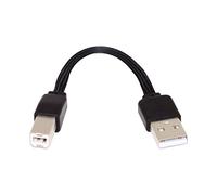 chenyang Cavo piatto corto USB 2.0, USB 2.0 tipo A maschio a tipo B maschio, 4 cavi, 5 V, 2 A, estensione dati di ricarica, cavo in silicone, 4 cavi, 30 AWG, 13 cm