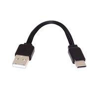 chenyang Cavo piatto corto USB C, da USB 2.0 tipo A maschio a USB C maschio, 4 fili 5 V 2 A, prolunga dati in silicone, 4 fili, 30 AWG, 13 cm