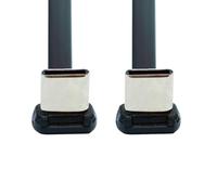 chenyang Cavo piatto corto USB C USB 2.0 tipo C doppio angolo di 90 gradi PD 65 W ricarica rapida cavo di prolunga dati 200 mm