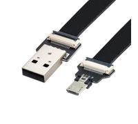 Chenyang Cavo piatto Micro USB USB 2.0 maschio a micro USB maschio nastro flessibile prolunga adattatore cavo 0,5M