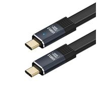 chenyang Cavo piatto USB 4 per cavo Thunderbolt 3/4, sincronizzazione dati 20 Gbps, ricarica rapida 100 W, 8K/5K/4K a 60 Hz, cavo USB C a USB C 0,5 M