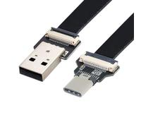 chenyang Cavo piatto USB C, adattatore di prolunga di ricarica e trasferimento dati USB 2.0 da connettore a connettore USB C nastro flessibile 1,0M