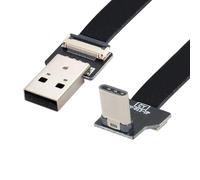 chenyang Cavo piatto USB C da USB 2.0 maschio a USB C maschio, con angolo di 90 gradi, cavo di prolunga flessibile, 2 m