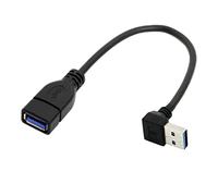 chenyang Cavo prolunga corto USB 3.0 da 6,3 pollici, cavo dati prolunga angolato da 90 gradi verso l'alto USB 3.0 maschio a femmina per laptop, tastiera, mouse, unità flash, stampante