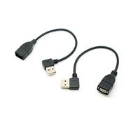 chenyang Cavo USB 2.0 Cavo dati USB 2.0 tipo A prolunga angolato da 90 gradi 480Mbps 0.2M 2 Pezzi/Set