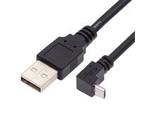 ChenYang, cavo USB a Micro USB, connettore USB 2.0 a connettore Micro USB a 5 poli, per ricarica e trasmissione dati, cavo di prolunga angolato a 90 gradi verso l'alto, 0,1 m/0,32 piedi