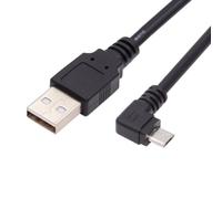 chenyang, cavo USB a Micro USB, connettore USB 2.0 a connettore Micro USB a 5 poli per ricarica e trasmissione dati, cavo angolato a 90 gradi, 0,1 m/0,32 piedi