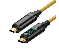 chenyang Cavo USB C a spirale con display digitale, connettore USB C a connettore 20Gbit/s 8K@60Hz trasmissione dati PD 100W carica rapida misuratore di potenza adattatore cavo 1,8M
