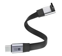 chenyang Cavo USB C corto piatto da 7,87 pollici, supporta PD 240W/80Gbps/16K@30Hz video/OTG compatibile con Thunderbolt 3/4 90 gradi inclinato verso l'alto