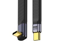 chenyang Cavo USB C corto USB4 40 Gbps 240 W 100 W 8K piatto sottile FPC cavo di prolunga dati per telefono portatile 13 cm 90 gradi angolato verso l'alto