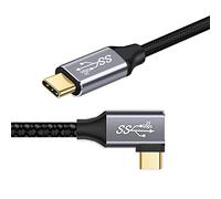 chenyang Cavo USB C USB 3.1 Tipo C 10 Gbps Dati 100W Cavo angolato a destra 90 gradi con e-marker per telefono con laptop 0.5M