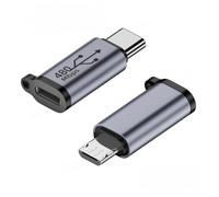 chenyang Confezione da 2 adattatori USB 2.0 da USB C/Micro USB maschio a 8P femmina, 480 Mbps, trasferimento dati, 12 W, 5 V, 2,4 A