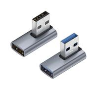chenyang Confezione da 2 adattatori USB 3.0/3.1 USB 3.0/3.1 tipo A maschio a femmina adattatore angolare a 90 gradi
