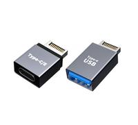 chenyang Confezione da 2 adattatori USB 3.0/USB C a USB 3.1 Tipo-E per pannello frontale con connettore header per scheda madre