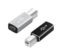 chenyang Confezione da 2 adattatori USB C a stampante USB C femmina a MIDI USB 2.0 tipo B maschio adattatore per letteronica, strumenti musicali, tastiera midi, telefono, tablet