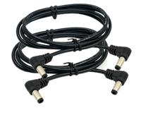 Chenyang Confezione da 2 cavi di ricarica DC 12 V 2 A, 5,5 x 2,1/2,5 mm maschio a 5,5 x 2,1/2,5 mm maschio, connettore a barilotto, cavo di ricarica 24 AWG, 0,6 m