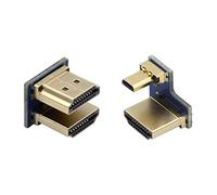 Chenyang Confezione da 2 Connettori HDMI a Micro HDMI Angolata da 180 Gradi per Raspberry PI 3B/3B+/4B