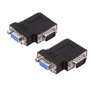 chenyang Confezione da 2 connettori VGA, VGA SVGA D-Sub HDB15Pin 90 gradi sinistra/destra, adattatore per monitor, proiettore, grafica, video