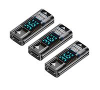 chenyang Confezione da 3 adattatori per display digitale USB C, da USB 3.2 a USB C 10 Gbps PD 36 W trasferimento dati ricarica rapida misuratore di potenza tester convertitore adattatore
