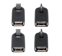 chenyang Confezione da 4 adattatori da USB a micro USB OTG, da micro USB maschio a USB 2.0 femmina, con angolo di 90 gradi, per tastiera/mouse/controller di gioco/splitter/flash drive