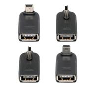 chenyang Confezione da 4 adattatori da USB a mini USB OTG, da mini USB maschio a USB 2.0 femmina, con angolo di 90 gradi, adattatore on-the-go per tastiera/mouse/controller di gioco/splitter/flash