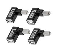 chenyang Confezione da 4 adattatori USB 2.0 tipo B per stampante maschio a femmina ad angolo di 90 gradi per disk scanner piano decoder