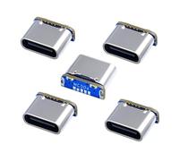 chenyang Confezione da 5 connettori USB C fai da te, mini USB 5 poli su presa USB C, riparazione adattatore per saldatura standard