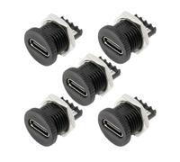 chenyang Confezione da 5 connettori USB C fai da te, USB C 6 Pin PD 65 W ricarica Mount Female Socket Port Riparazione Adattatore Saldatura di ricambio con scanalatura