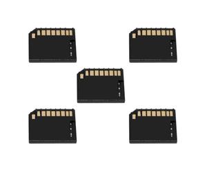 chenyang Confezione da 5 mini adattatori per schede di memoria Micro SD a SD, compatibili con MacBook Air/Pro/Retina da 13/15", nero, 23 x 24 mm