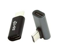 chenyang Connettore USB C 10 Gbps, USB 3.1 tipo C maschio a femmina, adattatore connettore di prolunga angolato e dritto a basso profilo, 2 pezzi/set