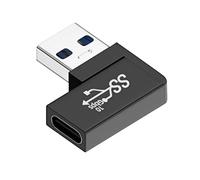 Chenyang Connettore USB C a USB 3.0 piatto angolato a 90 gradi a sinistra adattatore dati da tipo C femmina a tipo A maschio