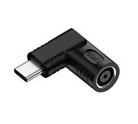 chenyang Connettore USB C da 65 W, connettore DC 7,4 x 5,0 mm, da ingresso a USB tipo C, 90 gradi, adattatore di alimentazione per computer portatile e telefono