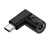 chenyang Connettore USB C da 65 W, jack DC 5,5 x 2,1 mm, ingresso su USB tipo C, spina di alimentazione angolata a 90 gradi, adattatore di ricarica per telefono portatile