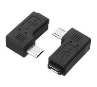 CY, 2 adattatori con angolo di 90gradi, uno a destra e uno sinistra, per micro USB 5pin, da maschio a femmina