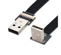 chenyang CY - Cavo dati piatto sottile FPC da USB 2.0 tipo A maschio a USB 2.0 tipo A maschio, ad angolo di 90 gradi, per FPV, dischi, scanner e stampanti, 100 cm