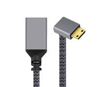chenyang CY - Cavo di prolunga da mini HDMI a HDMI 1.4 maschio a HDMI femmina 4K angolato a 90 gradi