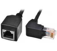 CY - Cavo di prolunga per rete Ethernet LAN Ethernet da 90 gradi 8P8C FTP STP UTP Cat 5e da maschio a femmina, 50 cm